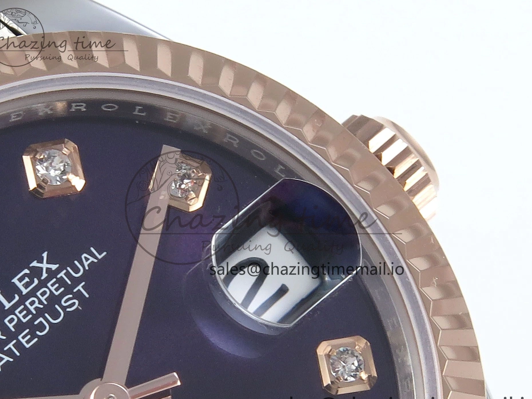 Good Copy Rolex Watches Best Purple 31 Oyster Bracelet ETA 278271 904L DateJust Edition Dial Diamonds on Steel SS 1:1 ARF 522 Premium RG 0103
